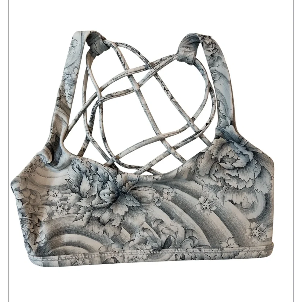Lululemon Free to Be Bra‎ Wild Mini Twine White Multi Size 2 Strappy